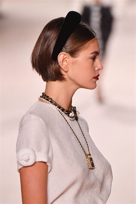 long chanel haircut|best Chanel runway hair.